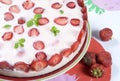 Strawberry cream cake Royalty Free Stock Photo