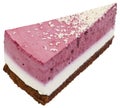 Strawberry Cream Cake Slice Cutout Royalty Free Stock Photo