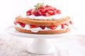 Strawberry cream cake Royalty Free Stock Photo