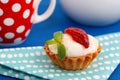 Strawberry and cream tart Royalty Free Stock Photo