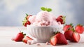 strawberry creamy ice cream