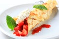 Strawberry crepe