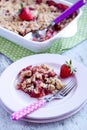 Strawberry crumble