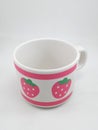 Strawberry fruit prnt cup for kids Royalty Free Stock Photo