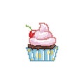 Strawberry cupcake. Vector illustration decorative design Royalty Free Stock Photo