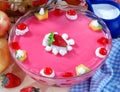 Strawberry Custard Royalty Free Stock Photo