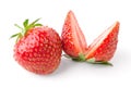 Strawberry cut in half Royalty Free Stock Photo