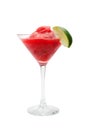 Strawberry daiquiri with lime Royalty Free Stock Photo