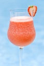 Strawberry Daiquiri by the Swimming Pool Royalty Free Stock Photo