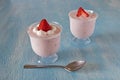 Strawberry Dessert, Bavarian cream Royalty Free Stock Photo