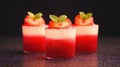 A Strawberry Dessert Shots Royalty Free Stock Photo