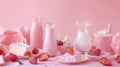 The Strawberry Dessert Spread.AI generated image Royalty Free Stock Photo