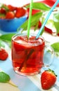 Strawberry drink, nonalcoholic beverage Royalty Free Stock Photo