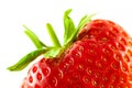 Strawberry extreme close-up on white background Royalty Free Stock Photo