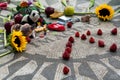 Strawberry fields, John lennon memorial in Central Park