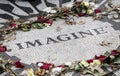 Strawberry Fields, John Lennon memorial mosaic in New York City Royalty Free Stock Photo