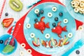 Strawberry fish funny breakfast idea