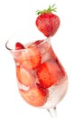 Strawberry fizz cocktail Royalty Free Stock Photo