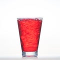 Strawberry flavour aerated drinks with soda