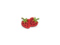 Strawberry flex sticker clothes on white background Royalty Free Stock Photo