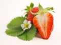 Strawberry with flower