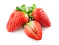 Strawberry. Fresh berries isolated on white background Royalty Free Stock Photo