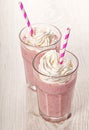 Strawberry fresh milkshake summer drink Royalty Free Stock Photo