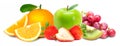 Assortment Pile of various types of fresh organic fruits