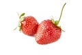 Strawberry. Fresh ripe fruit. Fully isolated image. View from above Royalty Free Stock Photo