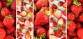 Strawberry. Fruit background. Ripe berries Royalty Free Stock Photo