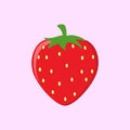 Strawberry Fruit Cartoon Drawing Flat Design