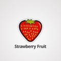 Strawberry fruit logo vector, icon, element, and template Royalty Free Stock Photo