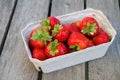 Strawberry fruits in a punnet Royalty Free Stock Photo