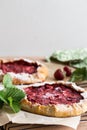 Strawberry galette, homemade bakery, pastry, summer dessert