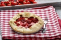 Strawberry galette. Summer pie Royalty Free Stock Photo