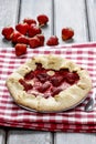 Strawberry galette. Summer pie Royalty Free Stock Photo