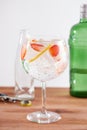 Strawberry gintonic on balon glass