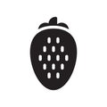 Strawberry glyph flat vector icon Royalty Free Stock Photo