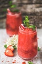 Strawberry Granita Cocktail with RosÃÂ© Wine