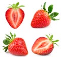 Strawberry half isolated Royalty Free Stock Photo