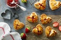 Strawberry hand pies heart shaped