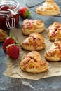 Strawberry hand pies heart shaped