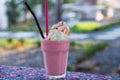 Strawberry healthy milkshake