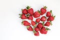 Strawberry heart isolated on white background. Fruit diet concept. Royalty Free Stock Photo