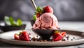 Strawberry Honey Balsamic With Black Pepper Ice Cream