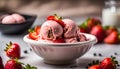 Strawberry Honey Balsamic With Black Pepper Ice Cream