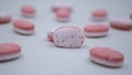 Strawberry Ice Breakers mints mandala layout macro Royalty Free Stock Photo