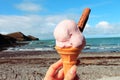 Strawberry Ice Cream on the Beach