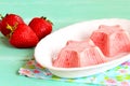 Strawberry ice cream cooked at home Royalty Free Stock Photo