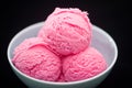 Strawberry ice cream cup Royalty Free Stock Photo